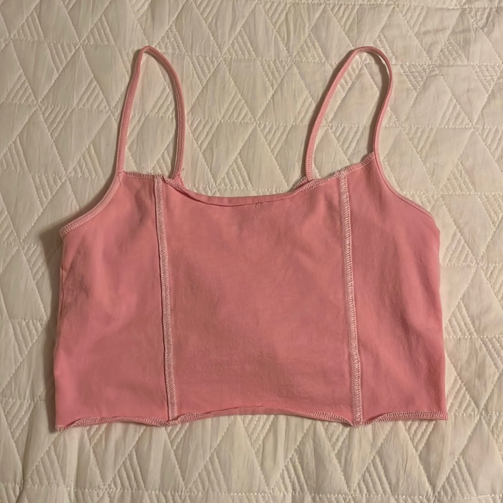 pacsun light pink crop top